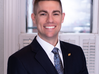 Vice President Tom Matthews posing for a photo
